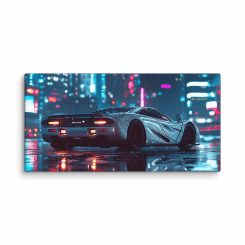 McLaren Silver with city lights 2