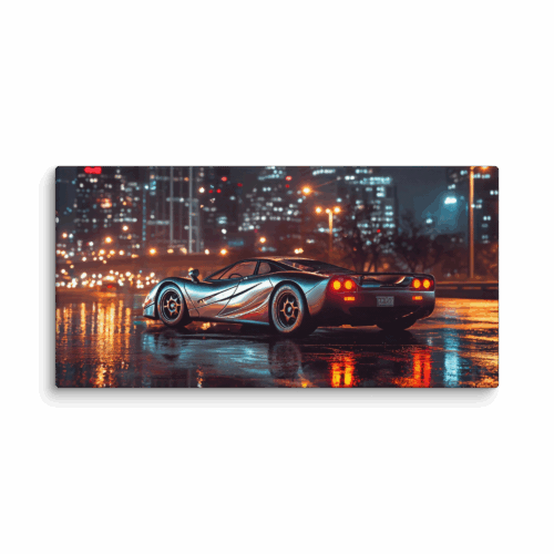 McLaren Silver with city lights 3