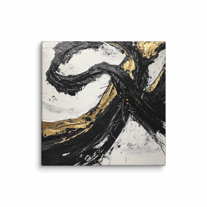 Gold Black Paint Stroke 01 - Image 2