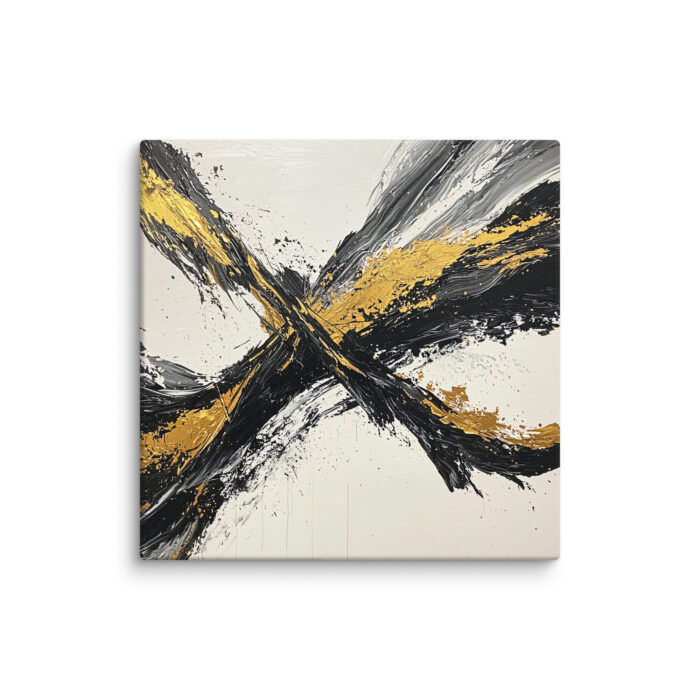 Gold Black Paint Stroke 02 - Image 2