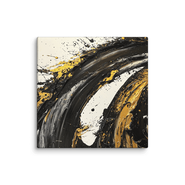 Gold Black Paint Stroke 03 - Image 2
