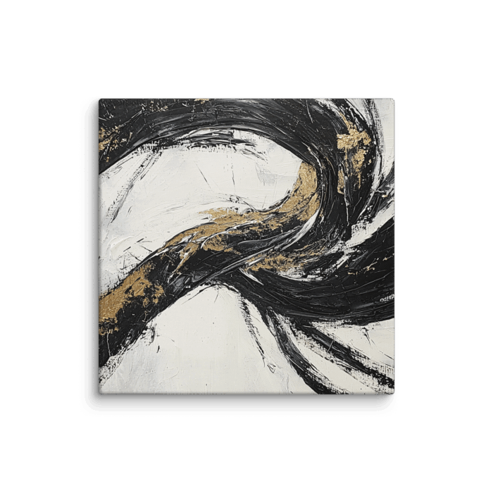 Gold Black Paint Stroke 04 - Image 2