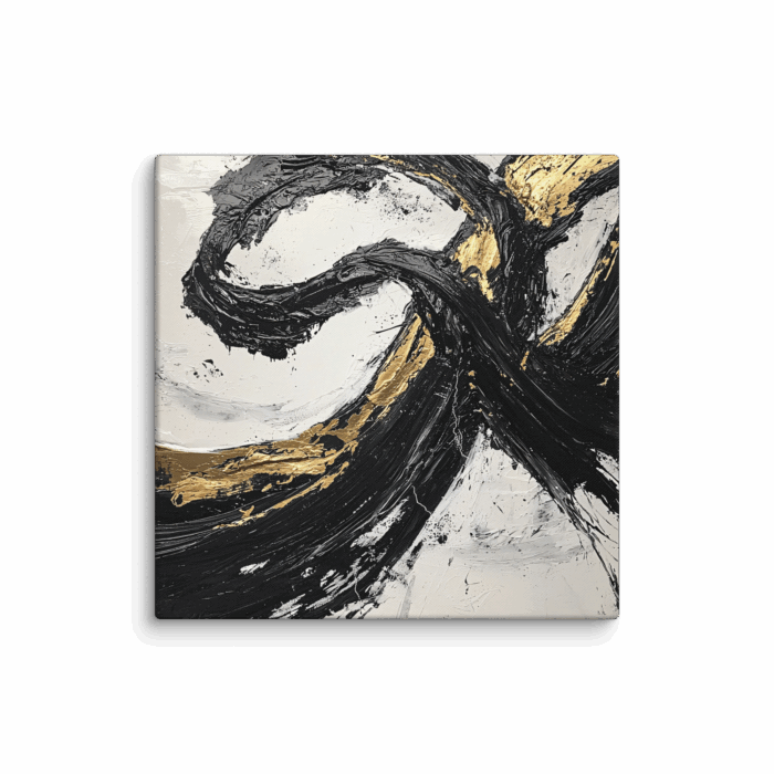 Gold Black Paint Stroke 01 - Image 3