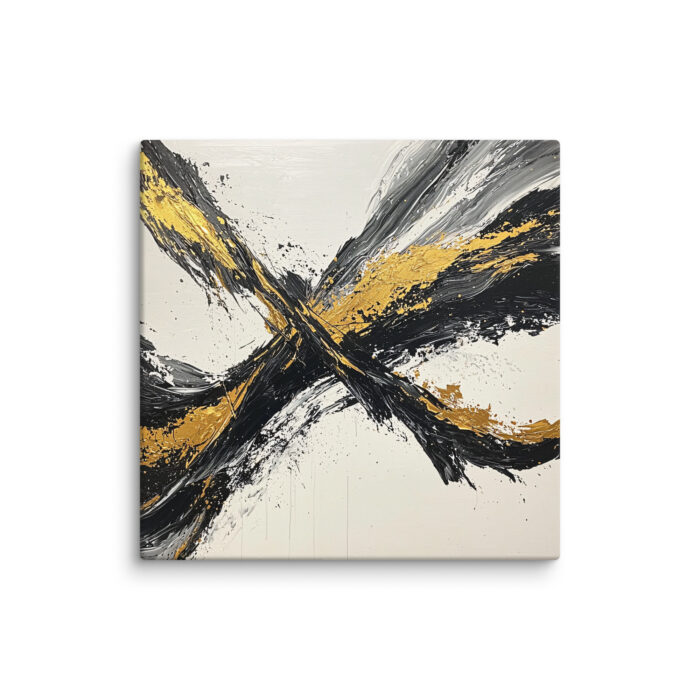Gold Black Paint Stroke 02 - Image 3