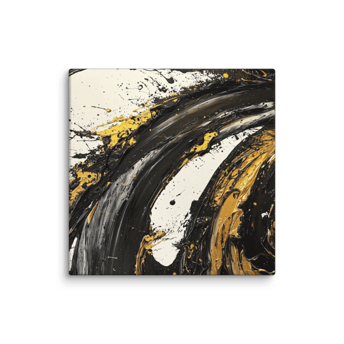 Gold Black Paint Stroke 03 - Image 3