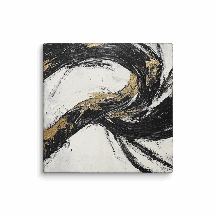 Gold Black Paint Stroke 04 - Image 3