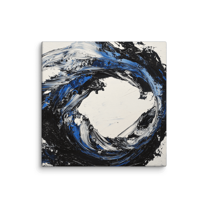 Blue Black Paint Stroke 01
