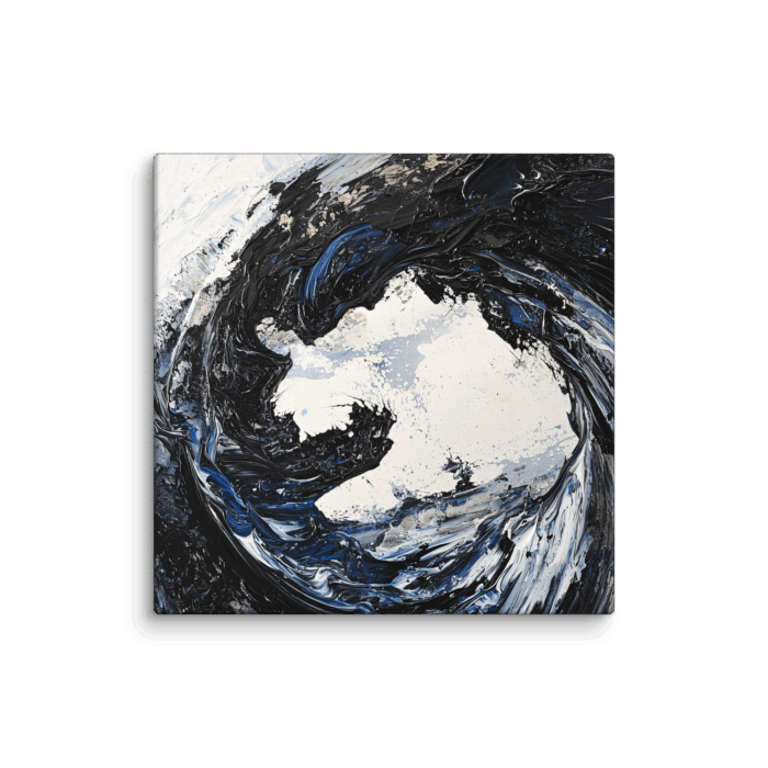 Blue Black Paint Stroke 02