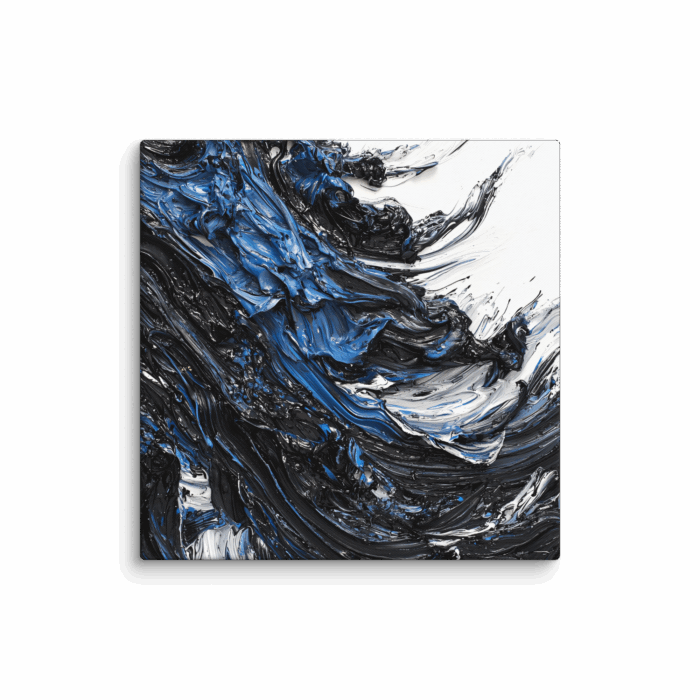 Blue Black Paint Stroke 03