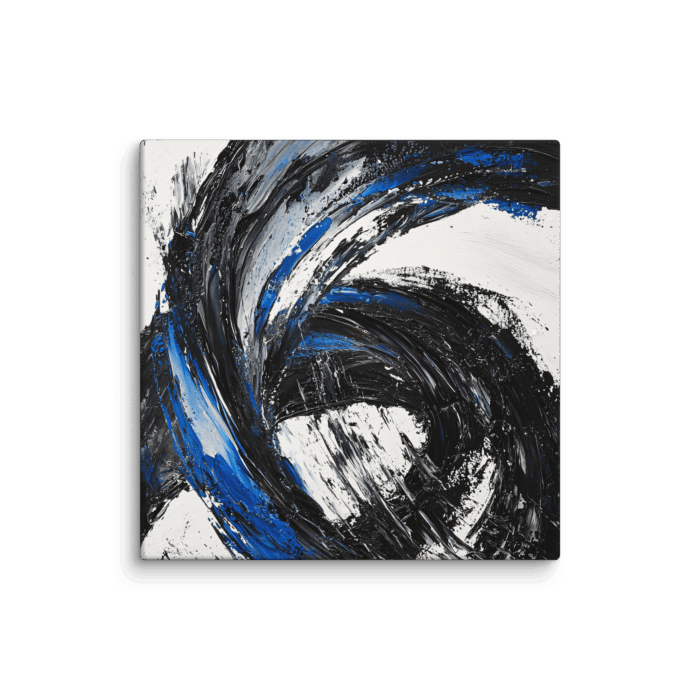 Blue Black Paint Stroke 04