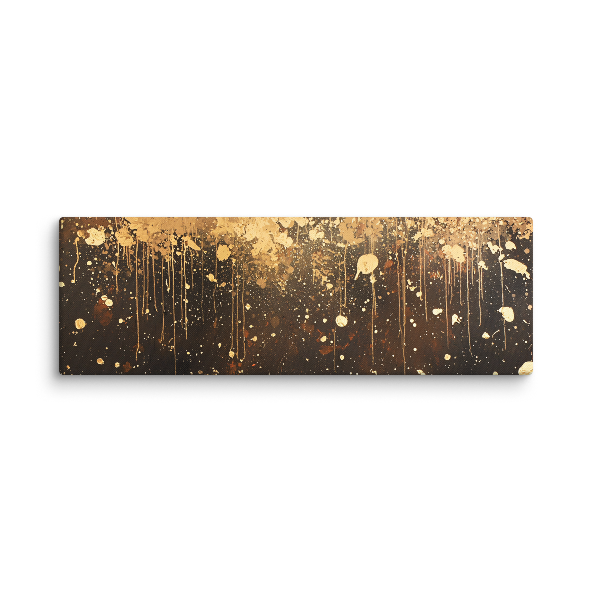 Gold Splatters Down Canvas - Image 4